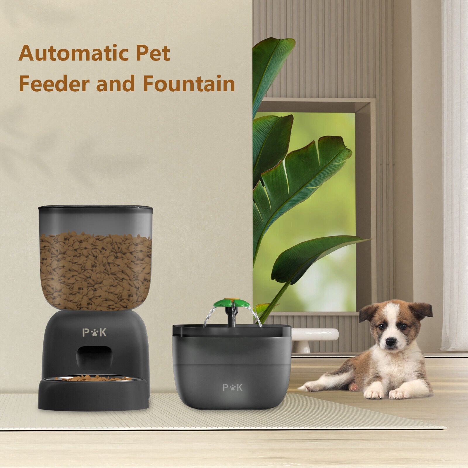 Automatischer Futterautomat Katze Hunde Futterspender Wasserspender Mit Filter